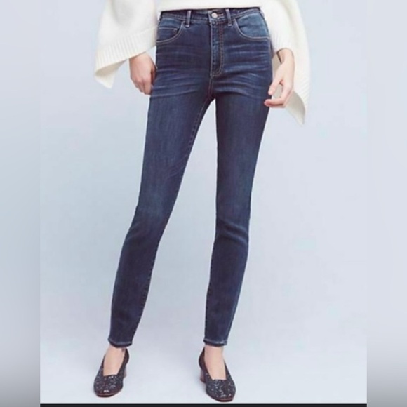 Anthropologie Pilcro High Rise Denim Leggings Casual Women’s 28 Classic - Picture 1 of 11